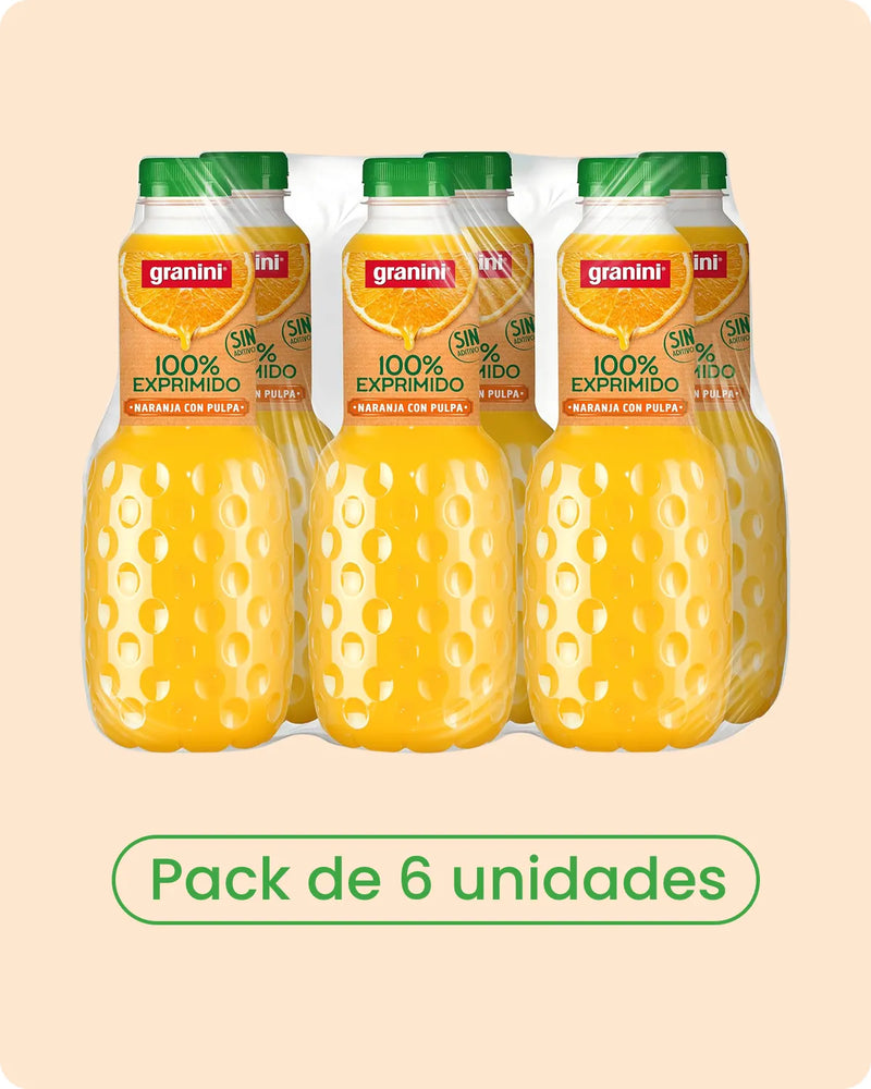
                  
                    Naranja - 100% exprimido CON pulpa - Pack 6 (6x1L)
                  
                