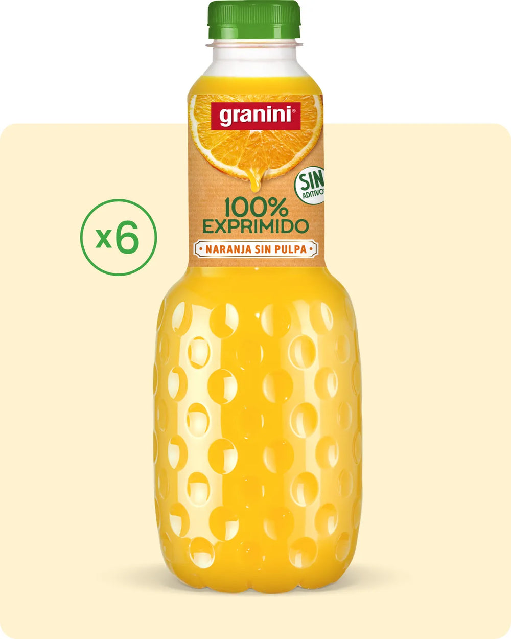 Naranja - 100% exprimido SIN pulpa - Pack 6 (6x1L)