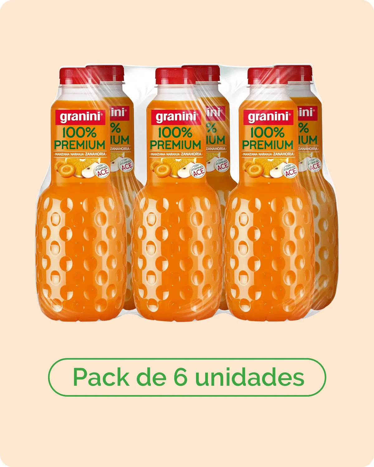 
                  
                    Naranja, zanahoria y manzana - 100% Premium - Pack 6 (6x1L)
                  
                