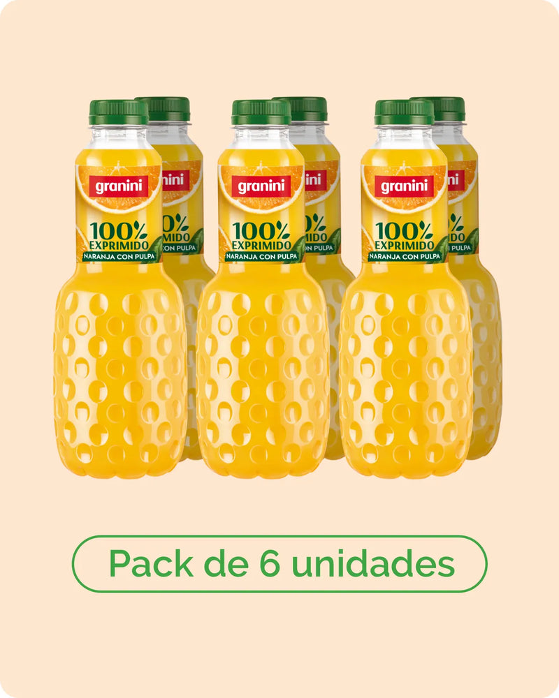 
                  
                    Naranja - 100% exprimido CON pulpa - Pack 6 (6x1L)
                  
                