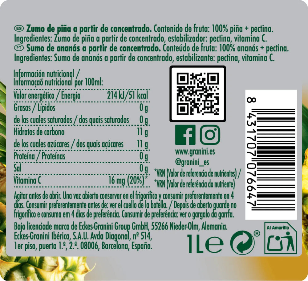 
                  
                    Piña - 100% Premium - Pack 6 (6x1L)
                  
                