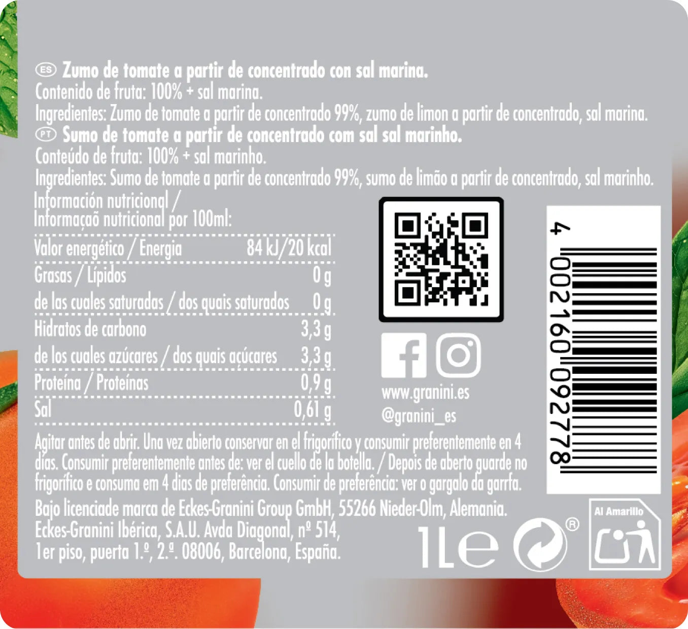 
                  
                    Tomate - 100% Premium - Pack 6 (6x1L)
                  
                