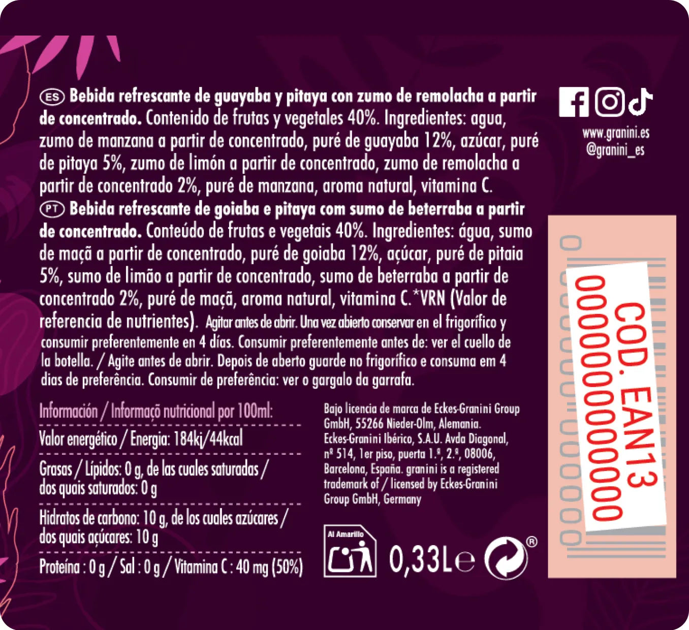 
                  
                    Pitaya y Guayaba - Exotic Break - Para llevar - Pack 12 (12x0,33L)
                  
                