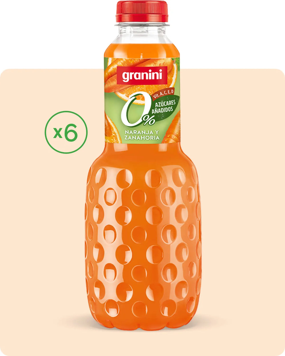 Naranja y zanahoria - Clásicos 0% - Sin Azúcar - Pack 6 (6x1L)